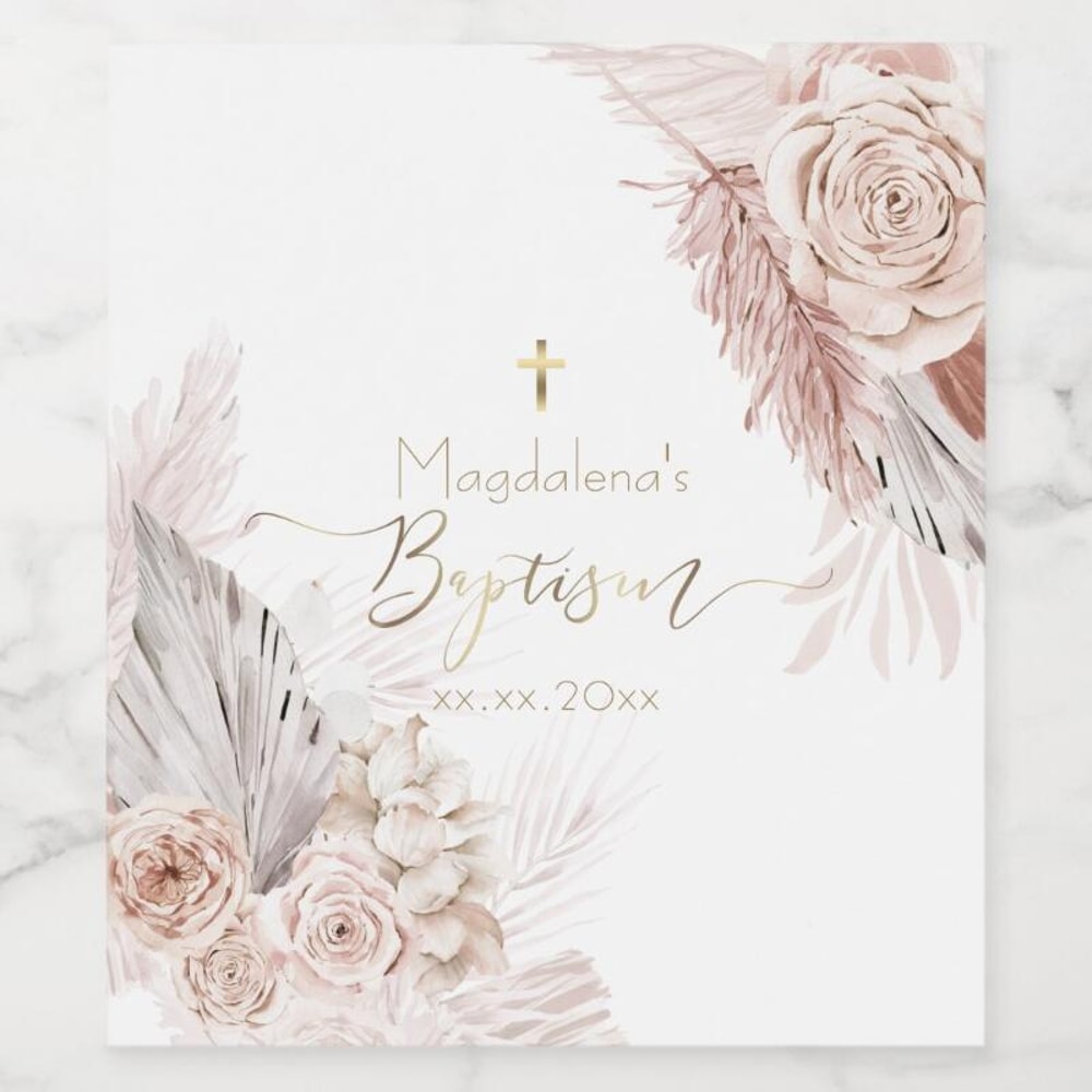 Wine Labels and Custom Bottle Stickers, Personalized Packaging for Baptism, Weddings, Birthdays, and Holiday Gifts