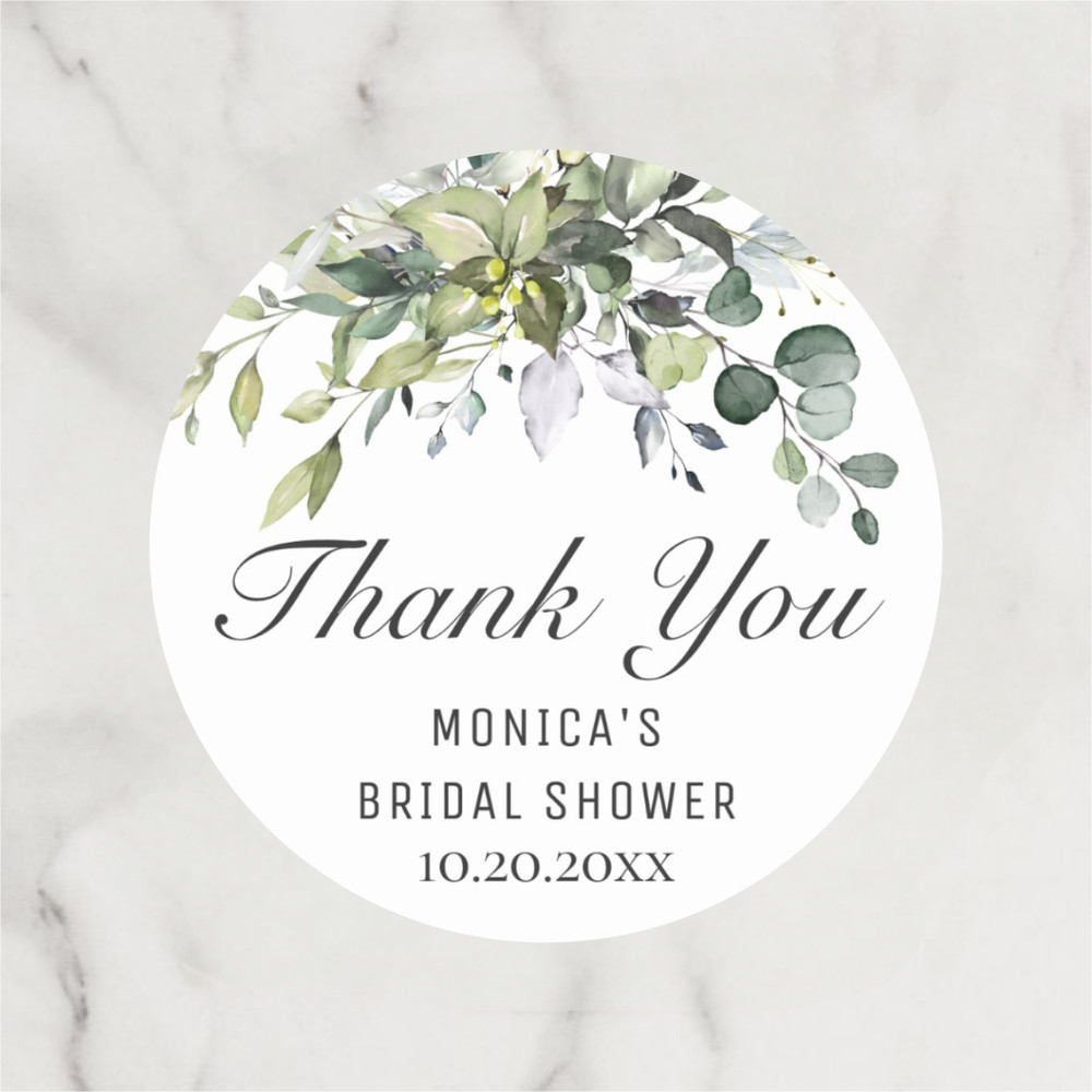 Personalized Thank You Circular Stickers, Customized Wedding Gift Labels for Favors and Decorations
