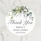 Personalized Thank You Circular Stickers, Customized Wedding Gift Labels for Favors and Decorations