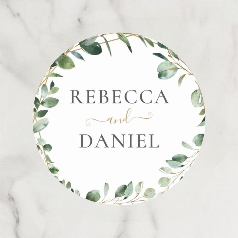 Personalized Thank You Circular Stickers, Customized Wedding Gift Labels for Favors and Decorations