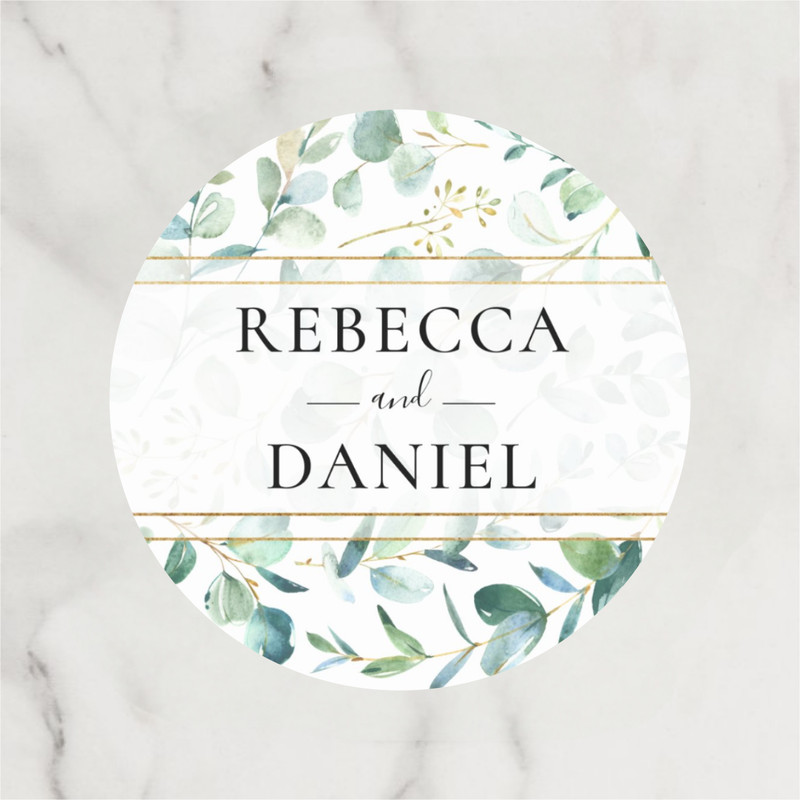 Personalized Thank You Circular Stickers, Customized Wedding Gift Labels for Favors and Decorations
