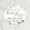 Personalized Thank You Circular Stickers, Customized Wedding Gift Labels for Favors and Decorations