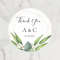 Personalized Thank You Circular Stickers, Customized Wedding Gift Labels for Favors and Decorations