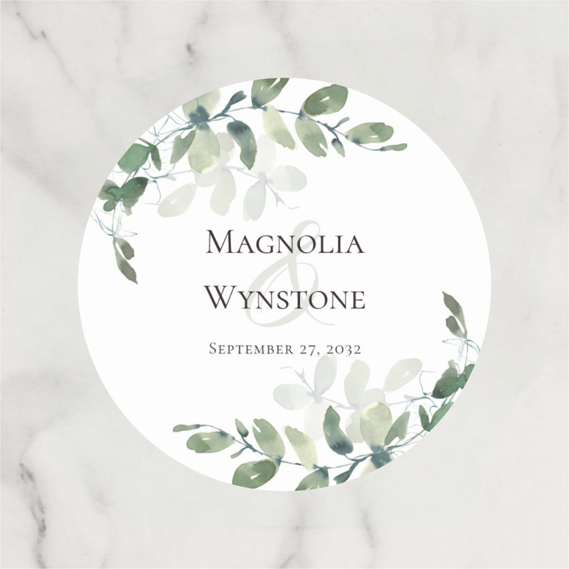 Personalized Thank You Circular Stickers, Customized Wedding Gift Labels for Favors and Decorations