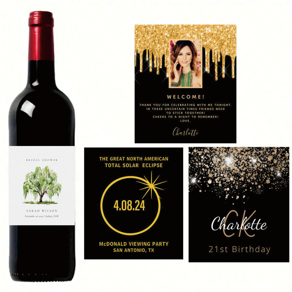 Personalized Bottle Packaging Stickers, Custom Labels with Any Text, Ideal for Events, Gifts, or Branding