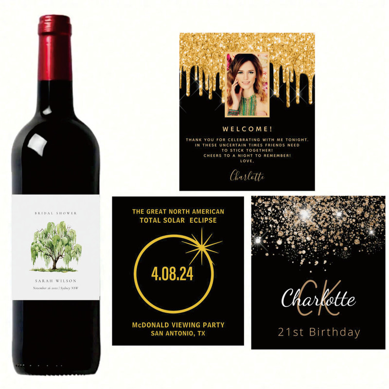 Personalized Bottle Packaging Stickers, Custom Labels with Any Text, Ideal for Events, Gifts, or Branding