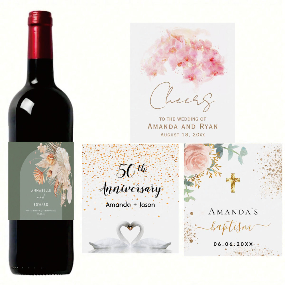 Bottle packaging stickers, customizable labels, custom designed, any text, perfect for any occasion