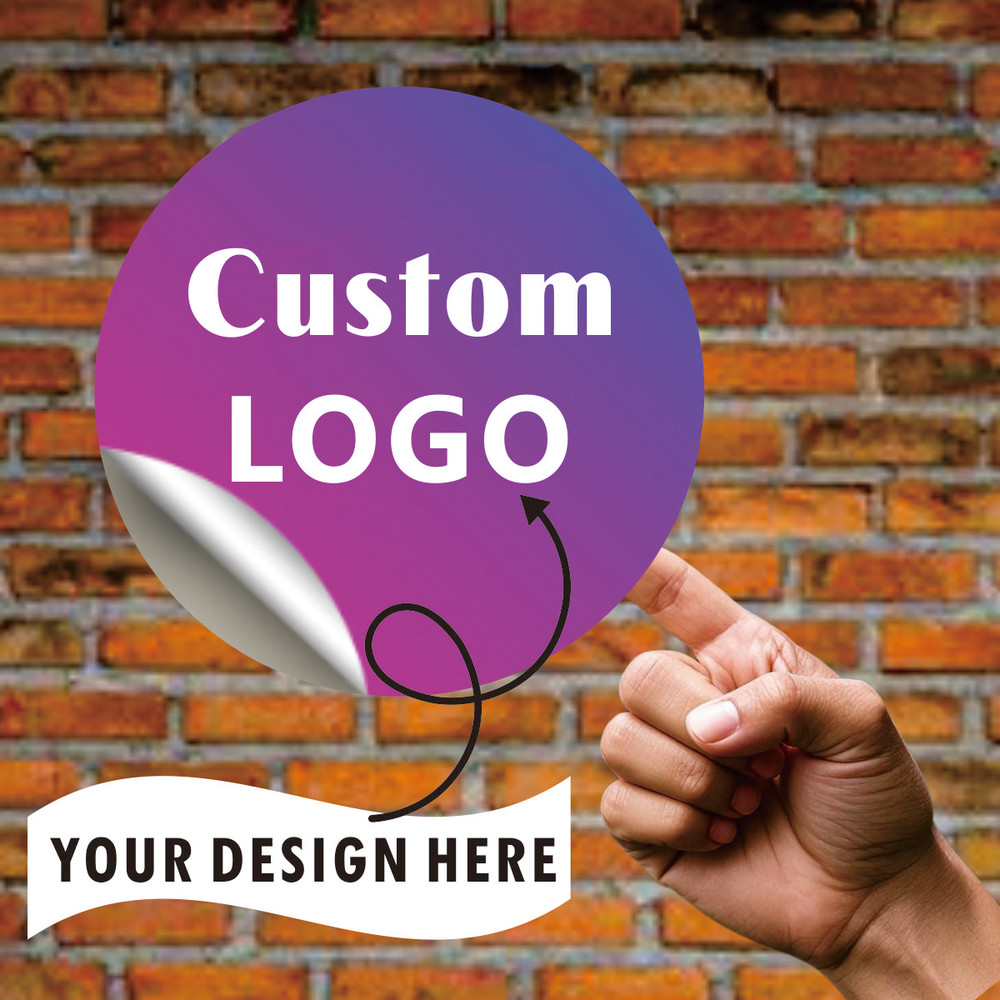 Durable waterproof labels, customizable photo stickers, multi-color logos, perfect for promotional activities