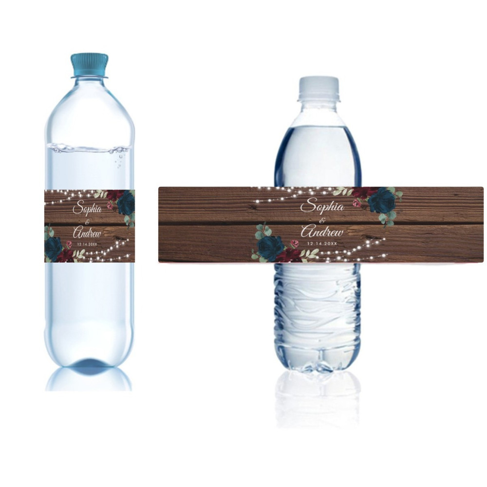 Custom Wedding Water Bottle Label Printable Wedding Water Bottle Stickers, Personalized Minimalist Wedding Sticker