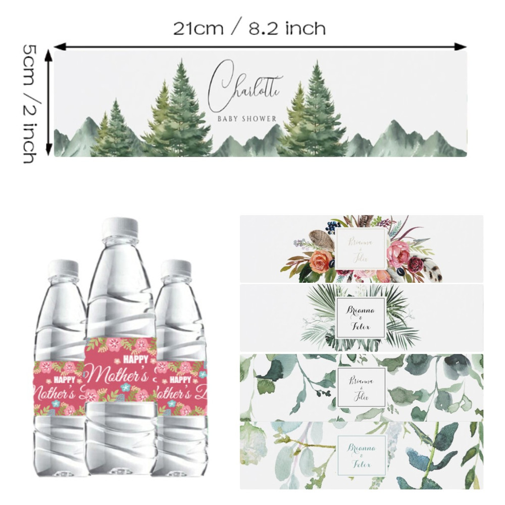 Custom Wedding Water Bottle Label Printable Wedding Water Bottle Stickers, Personalized Minimalist Wedding Sticker