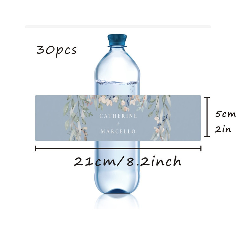 Custom Wedding Water Bottle Label Printable Wedding Water Bottle Stickers, Personalized Minimalist Wedding Sticker