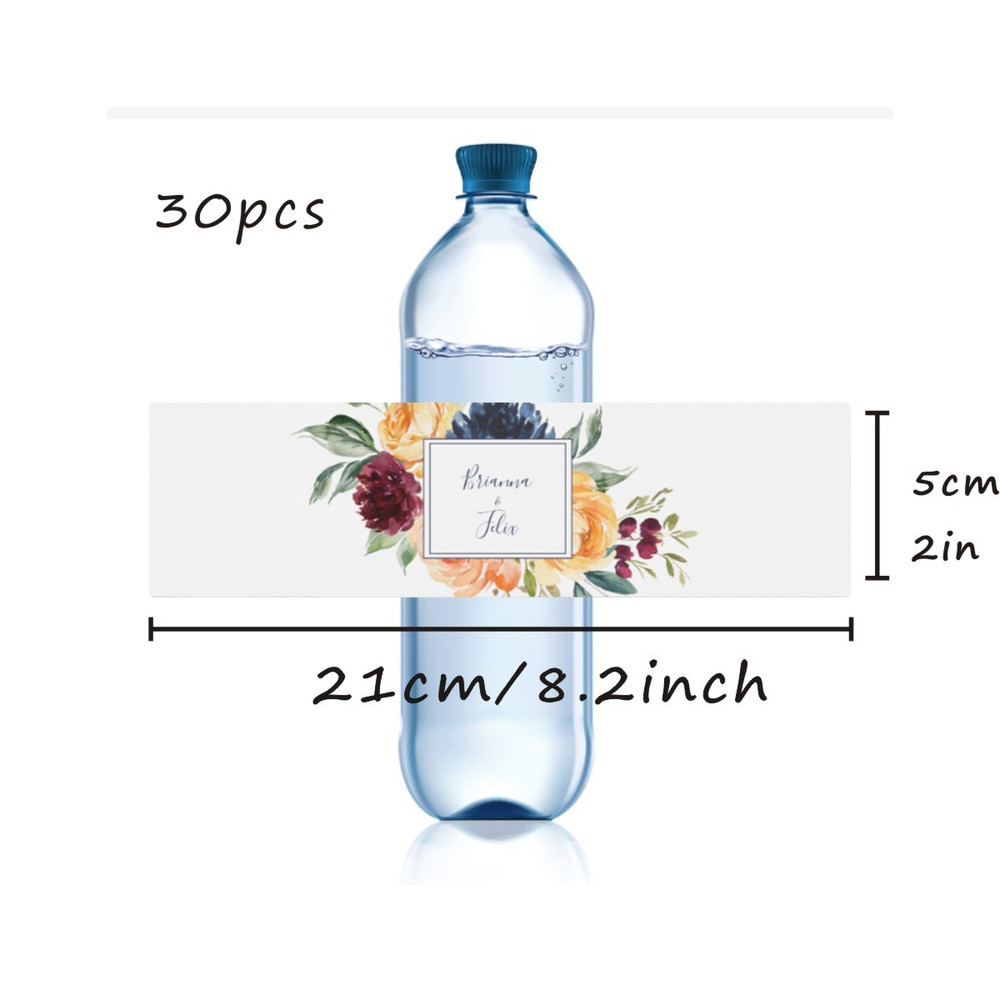 Custom Wedding Water Bottle Label Printable Wedding Water Bottle Stickers, Personalized Minimalist Wedding Sticker