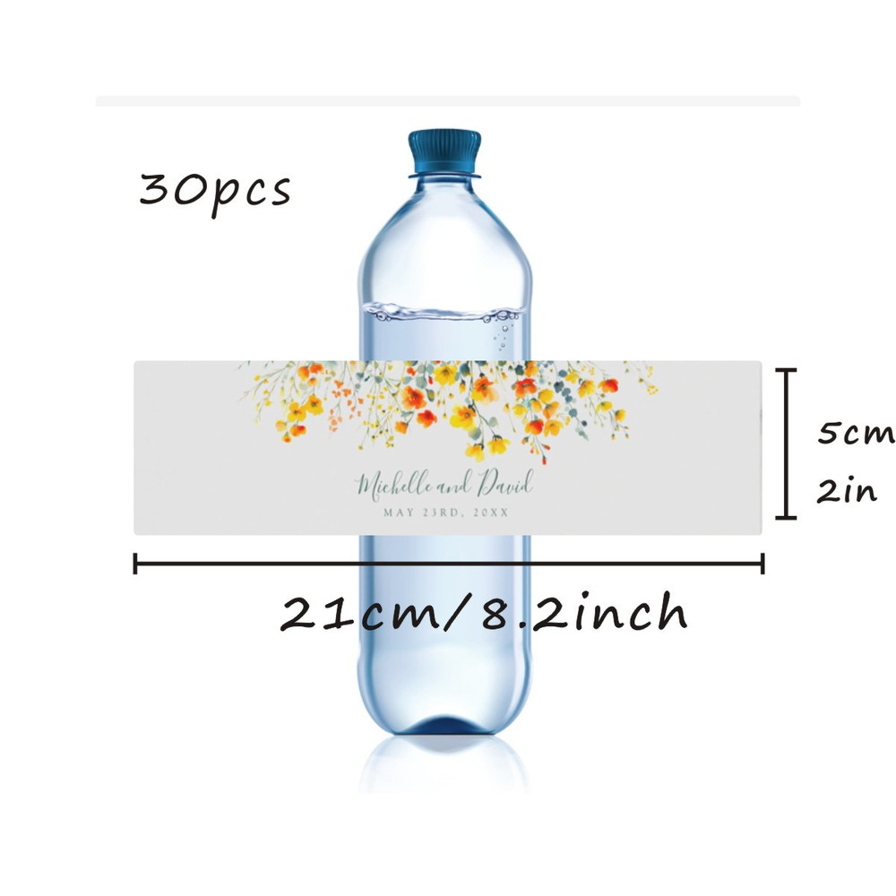 Custom Wedding Water Bottle Label Printable Wedding Water Bottle Stickers, Personalized Minimalist Wedding Sticker
