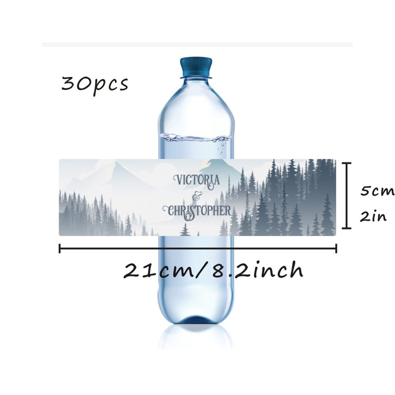 Custom Wedding Water Bottle Label Printable Wedding Water Bottle Stickers, Personalized Minimalist Wedding Sticker