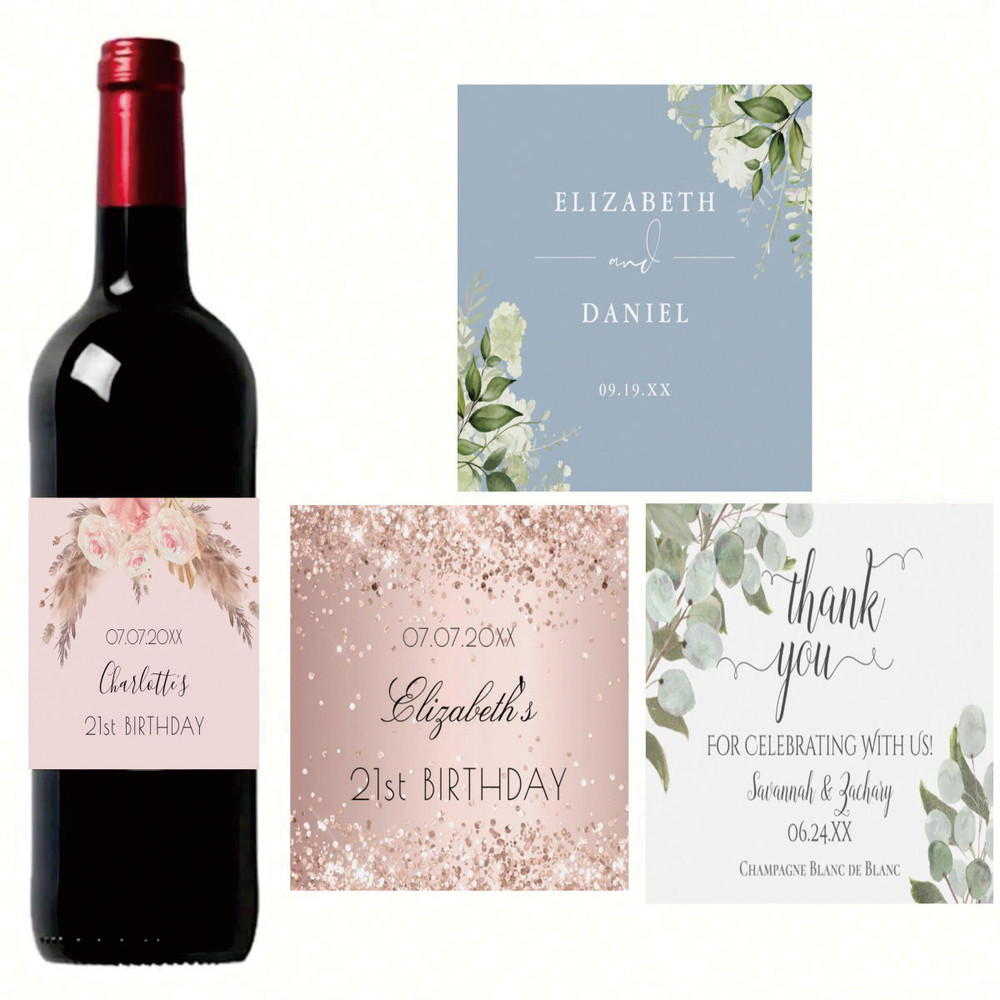 Personalized Decoration Customized Photo Bottle Stickers, Creative Gift Ideas with Custom Text