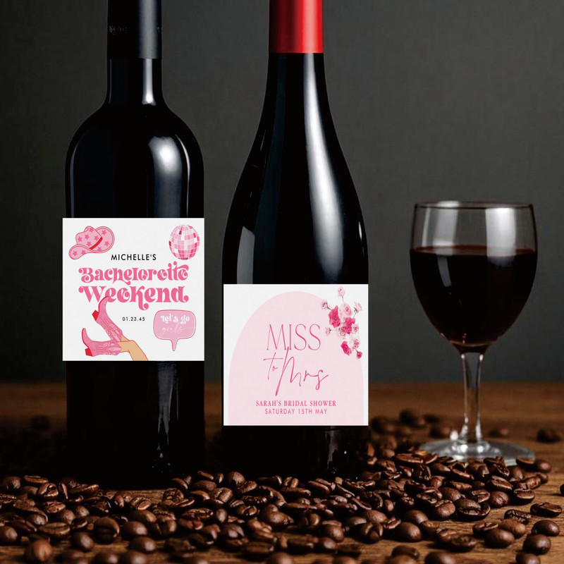 Personalized Decoration Customized Photo Bottle Stickers, Creative Gift Ideas with Custom Text