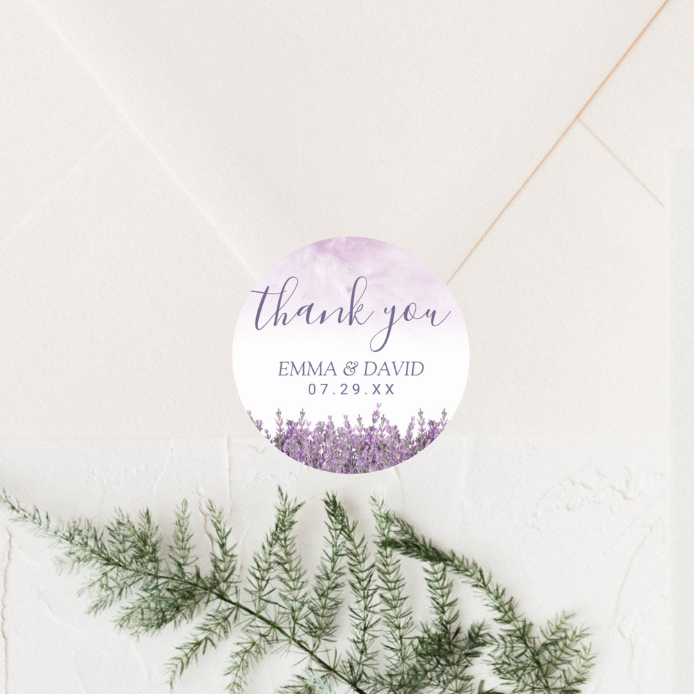 Thank You Circular Stickers, Customized Wedding Labels, Personalized Gifts for Weddings, Birthdays, Baptisms