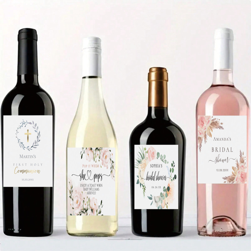 Bottle Packaging Stickers, Custom Labels with Any Text, Perfect for Party, Event, or Gift Packaging