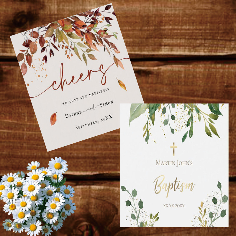 Bottle Packaging Stickers, Custom Labels with Any Text, Perfect for Party, Event, or Gift Packaging