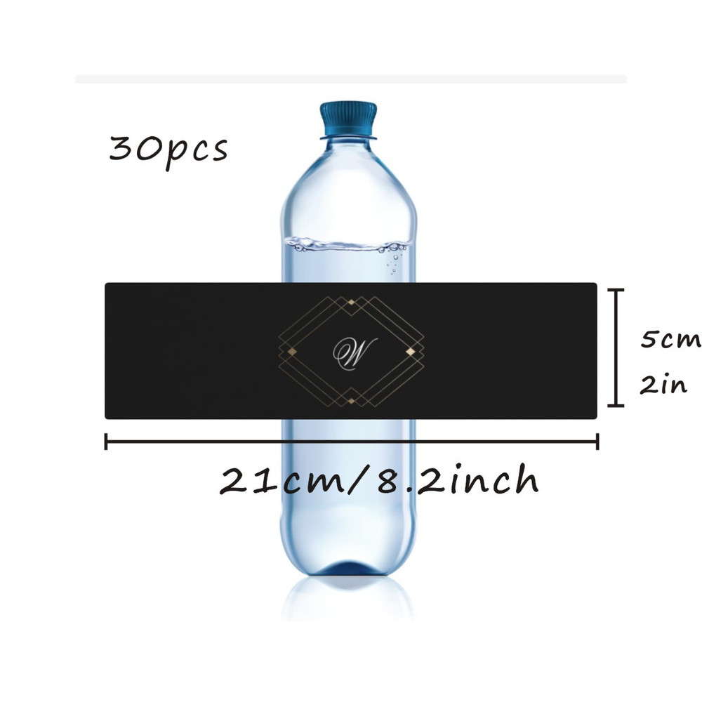 Wedding Water Bottle Label, Personalized Wedding Bottle Label, Modern Wedding Favor Label Stickers
