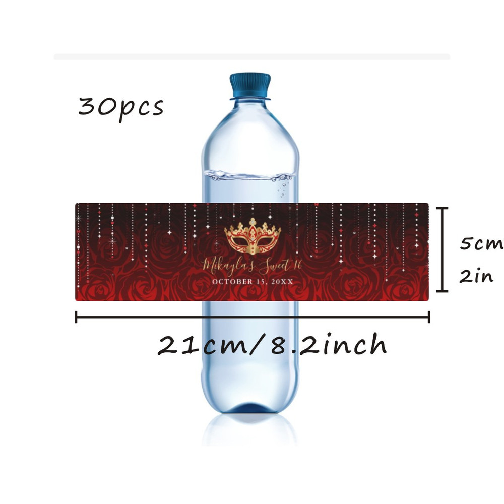Wedding Water Bottle Label, Personalized Wedding Bottle Label, Modern Wedding Favor Label Stickers