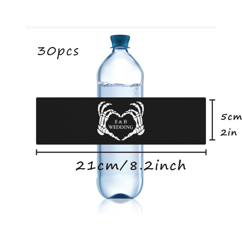 Wedding Water Bottle Label, Personalized Wedding Bottle Label, Modern Wedding Favor Label Stickers