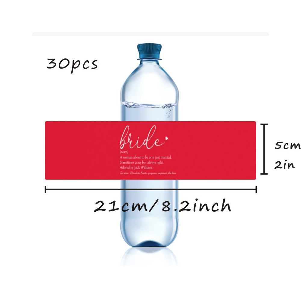 Wedding Water Bottle Label, Personalized Wedding Bottle Label, Modern Wedding Favor Label Stickers