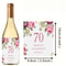 Personalized Wine Bottle Stickers, Custom Names, Dates, and Blessings, Ideal for Celebrations and Events