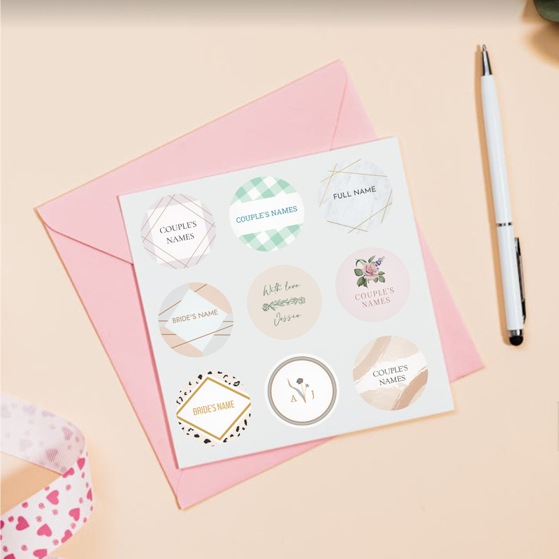 Personalized Stickers, Ideal for Christmas, Birthdays, Weddings, Baptisms, Anniversaries, and Thank You Gifts