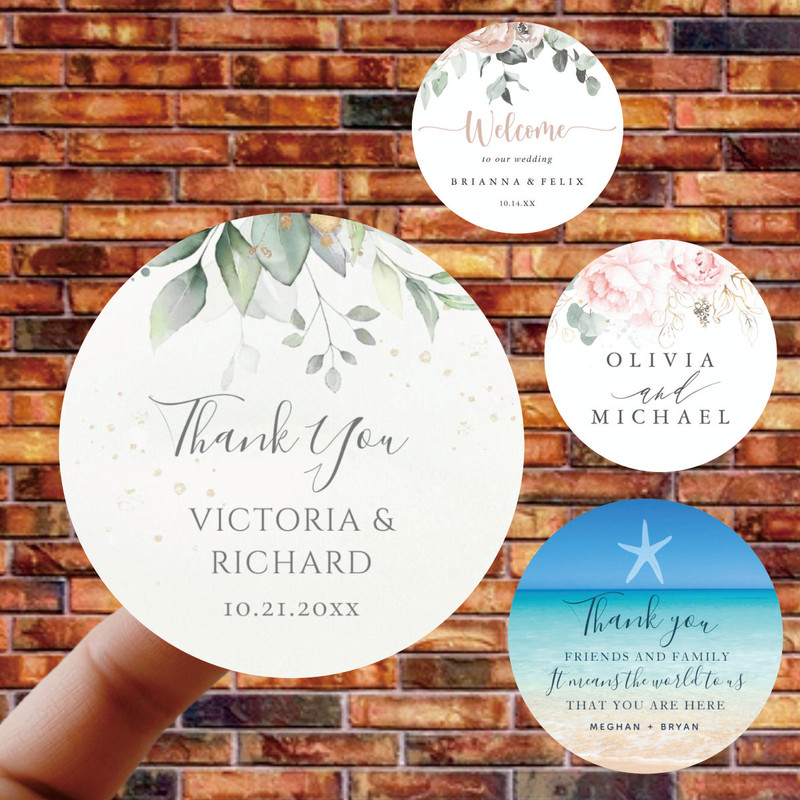 Custom Design Stickers, Upload Your Picture or Logo, Personalized Labels for Parties, Durable Adhesive Stickers for Gift