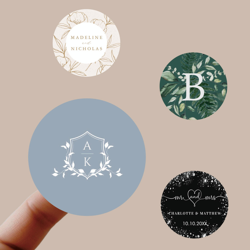 Personalized Wedding, Engagement, Birthday, Baptism Stickers, Durable Custom Labels, Bulk Event Decoration Supplies