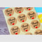 Kraft Paper Thank You Stickers, Red Heart Labels for Bakery Takeout Packaging