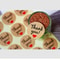Kraft Paper Thank You Stickers, Red Heart Labels for Bakery Takeout Packaging