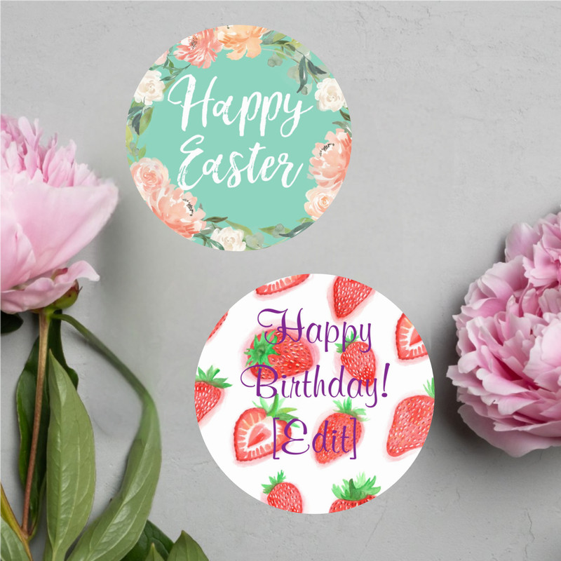 Personalized Round Circle, Custom Wedding Stickers, Thank You Stickers for Bridal Shower Party, Label Stickers