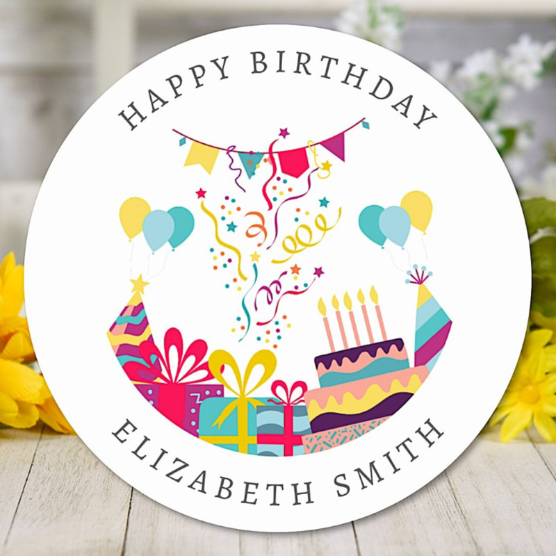 Personalized Round Circle, Custom Wedding Stickers, Thank You Stickers for Bridal Shower Party, Label Stickers
