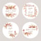 Customized Wedding Stickers, Pampas Grass Labels, Personalised Birthday Baptism Stickers, Party Sealing Decor Supplies