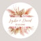 Customized Wedding Stickers, Pampas Grass Labels, Personalised Birthday Baptism Stickers, Party Sealing Decor Supplies
