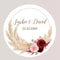 Customized Wedding Stickers, Pampas Grass Labels, Personalised Birthday Baptism Stickers, Party Sealing Decor Supplies