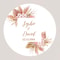 Customized Wedding Stickers, Pampas Grass Labels, Personalised Birthday Baptism Stickers, Party Sealing Decor Supplies