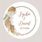 Customized Wedding Stickers, Pampas Grass Labels, Personalised Birthday Baptism Stickers, Party Sealing Decor Supplies