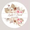 Customized Wedding Stickers, Pampas Grass Labels, Personalised Birthday Baptism Stickers, Party Sealing Decor Supplies