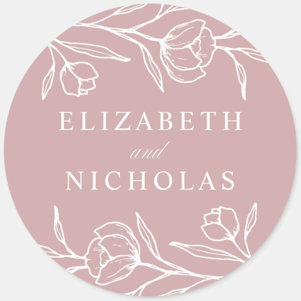 Floral Frame Stickers, Custom Happy Stickers, Self Adhesive Seal Label Sticker, Handmade Bag Decor, Festival Party Gift