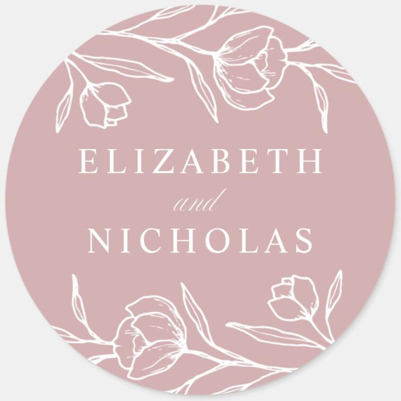 Floral Frame Stickers, Custom Happy Stickers, Self Adhesive Seal Label Sticker, Handmade Bag Decor, Festival Party Gift