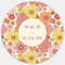 Floral Frame Stickers, Custom Happy Stickers, Self Adhesive Seal Label Sticker, Handmade Bag Decor, Festival Party Gift