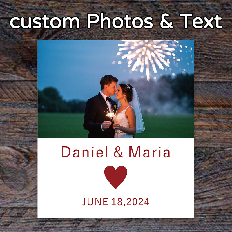 Engagement Wine Label, Customized Photo Wine Label, Wedding Gift, Couple Anniversary Wine Label, Proposal GiftEngagement
