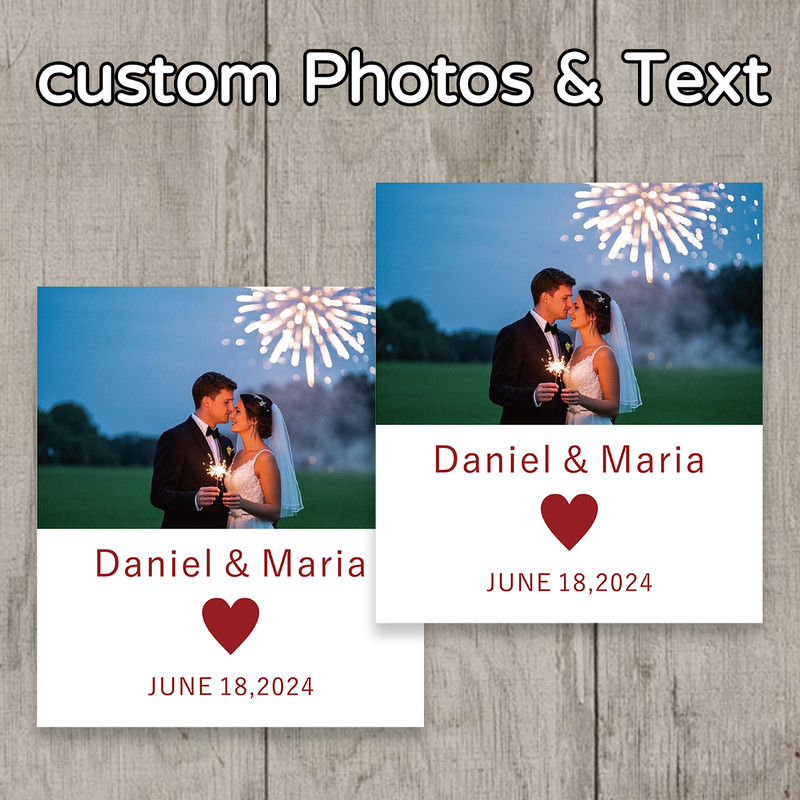 Engagement Wine Label, Customized Photo Wine Label, Wedding Gift, Couple Anniversary Wine Label, Proposal GiftEngagement