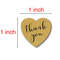 Heart Shape Natural Kraft Thank You Stickers, Seal Labels for Scrapbooking, Package, Stationery Stickers
