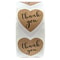 Heart Shape Natural Kraft Thank You Stickers, Seal Labels for Scrapbooking, Package, Stationery Stickers