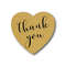Heart Shape Natural Kraft Thank You Stickers, Seal Labels for Scrapbooking, Package, Stationery Stickers