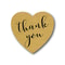 Heart Shape Natural Kraft Thank You Stickers, Seal Labels for Scrapbooking, Package, Stationery Stickers